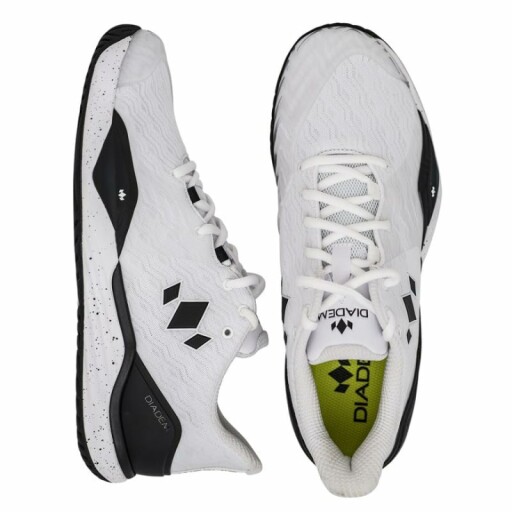 The Diadem Men's Court Burst Pickleball & Tennis Shoe in white and black colorway