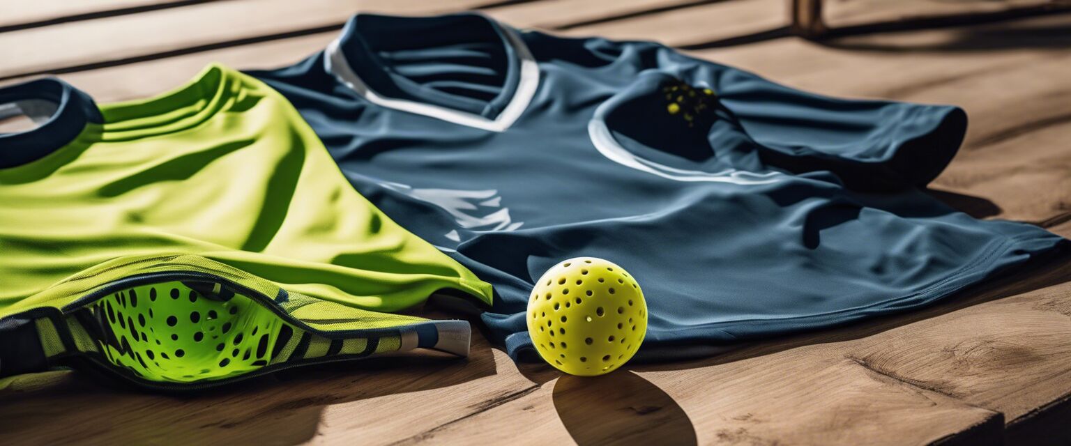 Pickleball clothing laid out for review