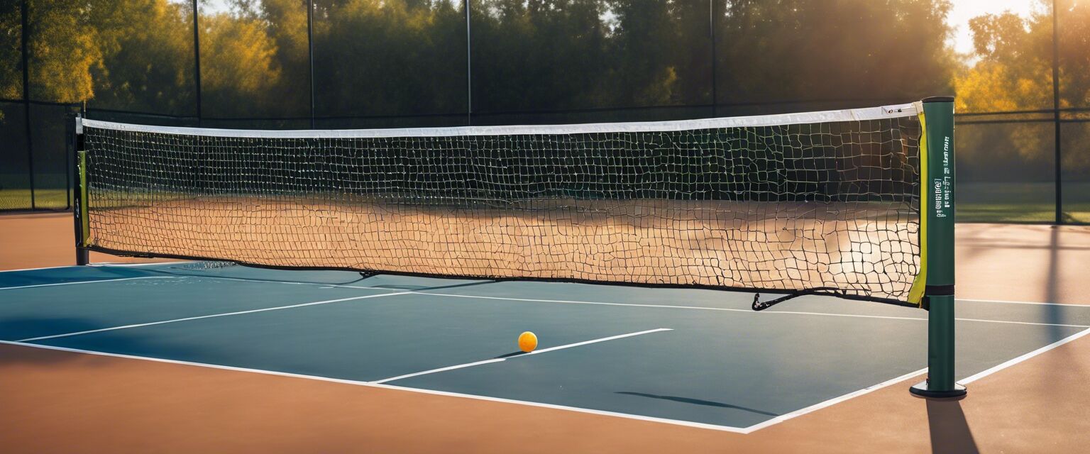 Pickleball net setup