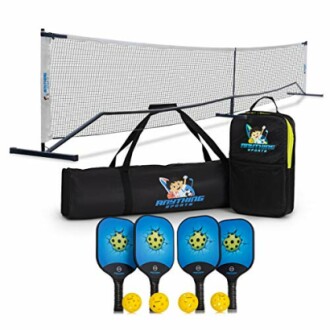 ANYTHING SPORTS 3 in 1 Pickleball Net, Paddles and Balls Bundle