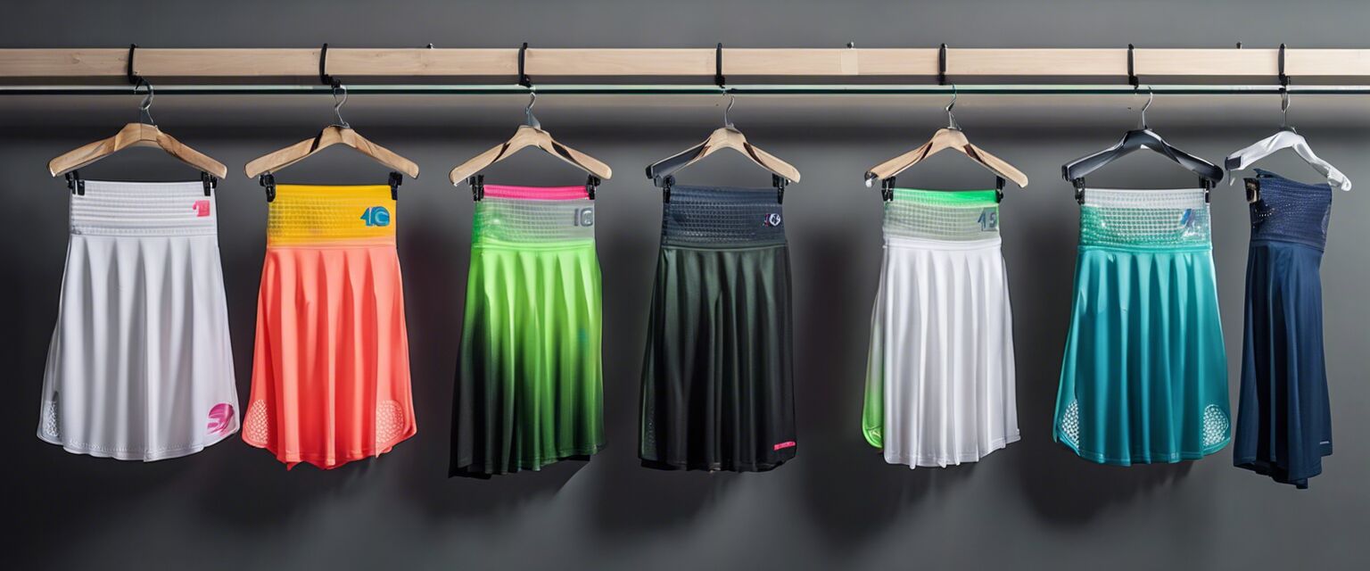 Various pickleball skirts