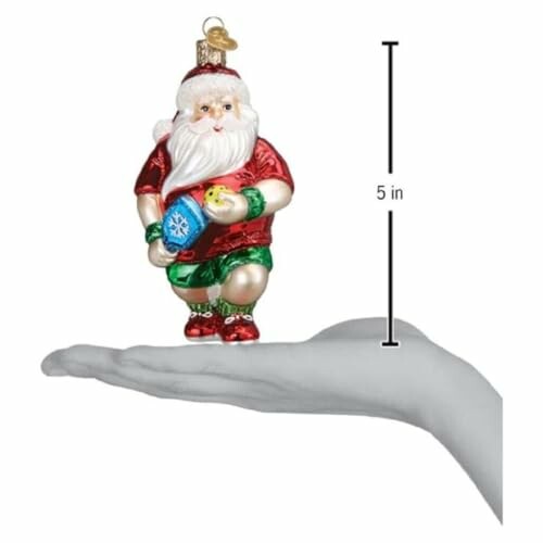 Pickleball Santa Glass Blown Ornament